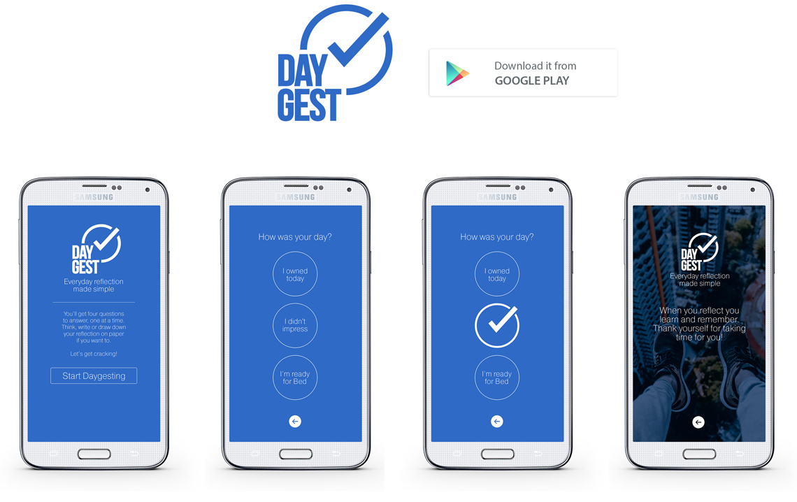 Дизайн интерфейса для мобильного приложения DayGest от креативного агенства Irons